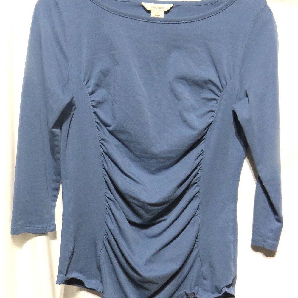 Sundance small medium-blue ruched top